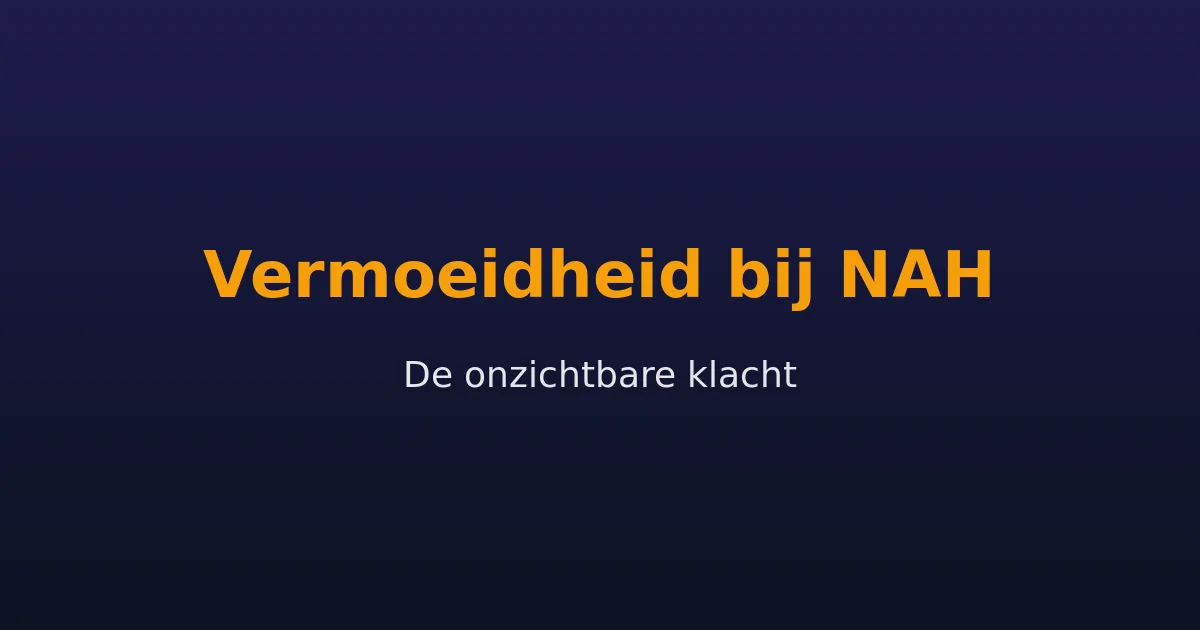 Vermoeidheid bij niet-aangeboren hersenletsel